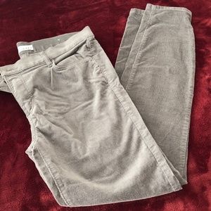 NEW LOFT Light Grey Corduroy High Waist Pants